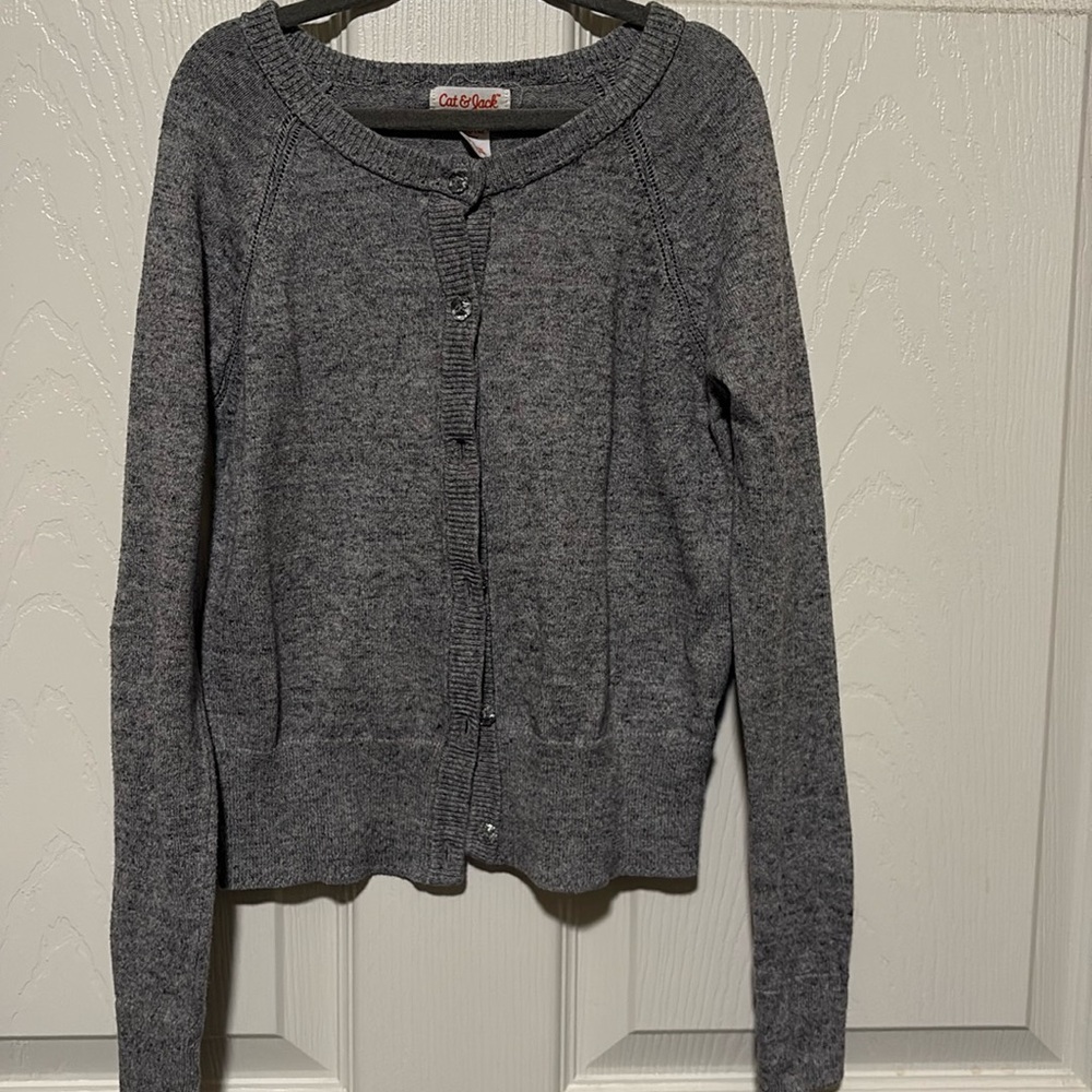Gray cardigan sweat